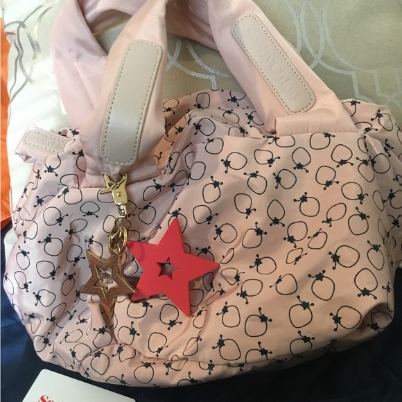 Authentic See By Chloe Puffer Pink Strawberries Bag - Picture 7 of 16